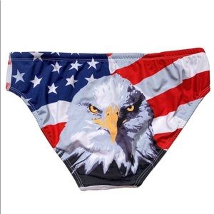 Chubbies Smuggler American Flag Eagle Speedo small